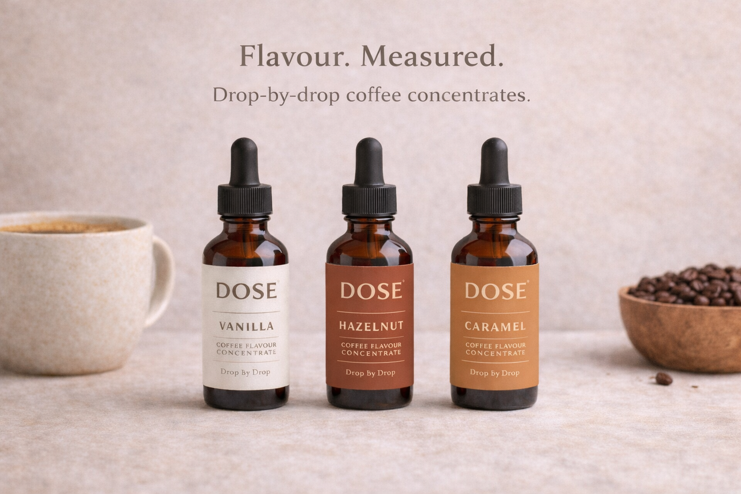 DOSE Flavour Trio Pack - Vanilla, Caramel & Hazelnut