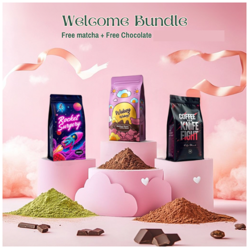 Welcome Pack – 3 Coffees + Free Bonus Powders